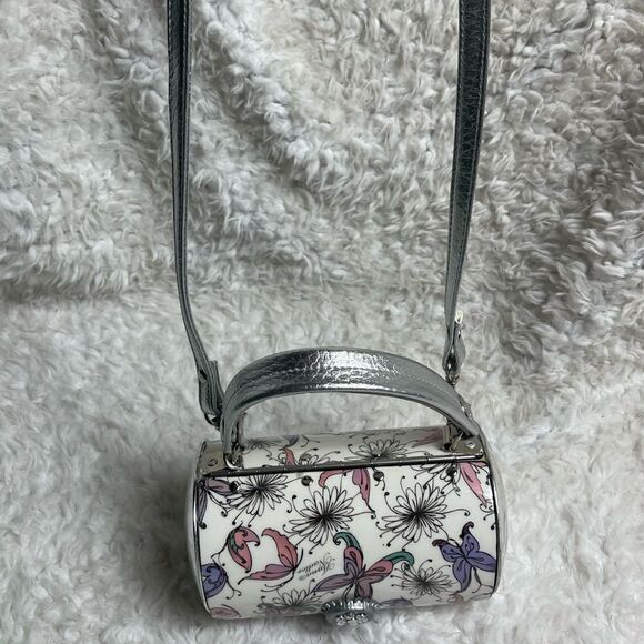 Prezzo Anna Nadler cylinder Shoulder bag white flowers & butterfly print - Picture 1 of 10